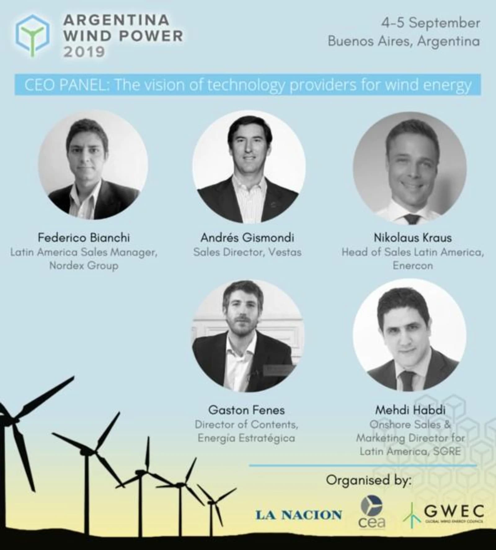 Hoy comienza "Argentina Wind Power" con la presencia de asesores de los candidatos